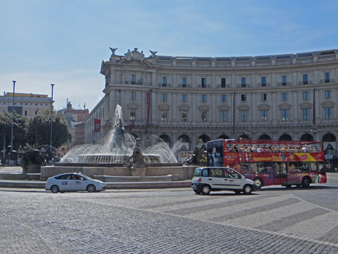 Piazza della Repubblica in Rome Italy