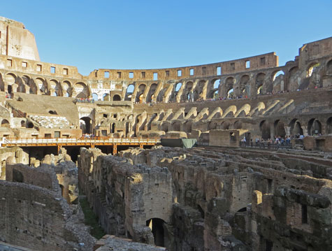 Architecture of the Colosseum in Rome