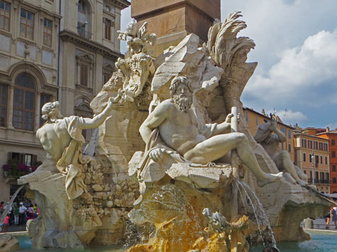 Fontana dei Quatro Fiumi in Piazza Navona