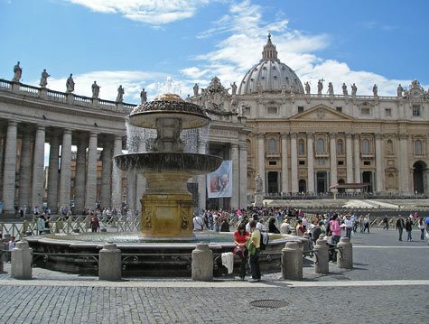 Fountain at St. Peter's Square - Vatican City